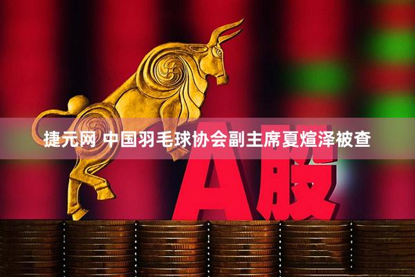 捷元网 中国羽毛球协会副主席夏煊泽被查